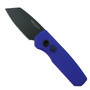 Pro-Tech Textured Purple Runt 5 Auto Knife, Reverse Tanto Black Magnacut Blade