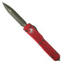 Microtech Red Ultratech OTF Auto Knife, Bronzed Dagger Blade