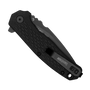 Kershaw Black Glass-Reinforced Nylon Conduit Assisted Flipper Knife, Black Oxide Spear Point Blade, Clip View