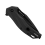 Kershaw Black Glass-Reinforced Nylon Lateral Assisted Flipper Knife, Black Oxide Drop Point Blade, Clip View