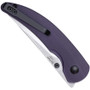 Kizer Vanguard Purple Chili Pepper Button Lock Knife, Satin Blade, Closed View