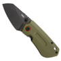 CRKT OD Green Compact Overland Folder Knife, Black Stonewash Blade