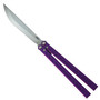 BRS Purple Barebones Butterfly Knife, Stonewash Blade