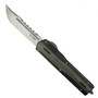 No Limit Knives Grey Nightstalker II OTF Knife, Single Edge