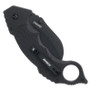 Schrade Boneyard Karambit Folder, Black Powdercoat Blade, Clip View