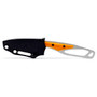 Buck 635 Orange PakLite Cape Select Knife, Stonewash Drop Point Blade, Sheath View