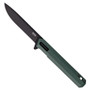 Tekto F2 Bravo Folding Knife, Green G10 Handle, Black Accents