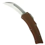 Heretic Knives Root Beer ROC OTF Knife, Stonewash Hawkbill Blade 