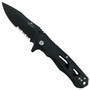 Bear OPS Rancor II Flipper Knife, Part Serrated Drop Point Blade