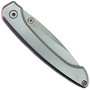 Ocaso Knives Seaton Large Silver Stainless Steel Liner Lock Knife, Closed View