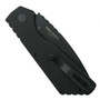 Pro-Tech Black Textured Strider PT+ Auto Knife, DLC Black MagnaCut Blade, Closed View