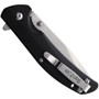 Bear & Son Black Zytel Sideliner Flipper Knife, Satin Drop Point Blade, Clip View