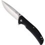 Bear & Son Black Zytel Sideliner Flipper Knife, Satin Drop Point Blade