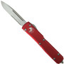 Microtech Ultratech Red OTF Auto Knife, Stonewash Combo Blade 
