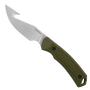 Kershaw Olive Green Polypropylene Deschutes Skinner Fixed Blade Knife, Stonewash Gut Hook Blade