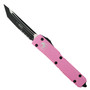 Microtech BC Pink Ultratech OTF Auto Knife, Black Tanto Combo Blade