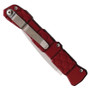 Piranha Red 21 Automatic Knife, Mirror Blade, Clip View