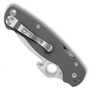 Spyderco Dark Gray G10 Para Military 2 Emerson Opener, Satin Elmax, Clip View