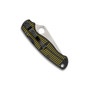 Spyderco Para Military 2 Salt Black and Yellow G10 Folding Knife, Satin CPM MagnaCut Blade, Clip View