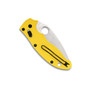 Spyderco Manix 2 Salt Yellow FRN Folding Knife, Satin CPM-MagnaCut, Clip View