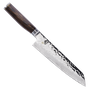 TDM0771 Premier Kiritsuke 8" Knife Hammered Blade, Walnut PakkaWood Handle