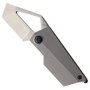 Kizer CyberBlade Milled Titanium Linerlock Folding Knife, Satin Tanto Blade