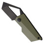 Kizer CyberBlade OD Green G10 Linerlock Folding Knife, Black Tanto Blade