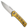 CIVIVI Conspirator Polished Ultem Button Lock Flipper Knife, Satin Drop Point Blade 