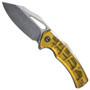 CIVIVI BullTusk Polished Ultem Linerlock Folding Knife, Damascus Clip Point Blade
