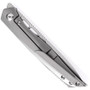 Kansept Knives Lucky Star Titanium Framelock Flipper Knife, Satin Drop Point Blade, Clip View