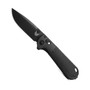 Benchmade Redoubt Black Grivory AXIS Folding Knife, Black Cerakote Drop Point Blade