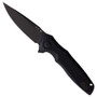 Spartan Blades Field Grade POROS Textured Black G10 Liner Lock Folding Knife, Black TiNi Drop Point Blade