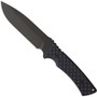 Spartan Blades Damysus Professional Grade Black Micarta Fixed Blade Knife, Black Powder Coated Blade