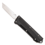 Bear & Son Double Clutch IV Black Aluminum OTF Knife, Satin Tanto Blade