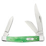 Case Smooth Emerald Green Bone Medium Stockman Knife