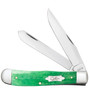 Case Smooth Emerald Green Bone Trapper Knife
