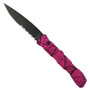 Piranha Pink 21 Auto Knife, Black Combo Blade