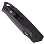 Tekto Black Delta A3 Automatic Knife, Black Drop Point Blade, Clip View