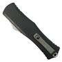 Microtech Hera II OTF Knife, Stonewash Dagger Blade, Clip View