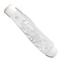 Case XX Stars and Stripes Rough Jigged White Synthetic Mini Trapper Knife, Clip View