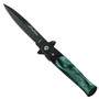 Snake Eye Tactical Stiletto 4" Green Pearl Folding Knife