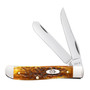 Case Peach Seed Jigged Harvest Orange Bone Mini Trapper Knife 