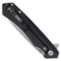 Case White and Black Marbled Carbon Fiber Kinzua Flipper Knife, Stonewash Drop Blade, Clip View