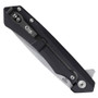 Case Black Milled Anodized Aluminum Kinzua Flipper Knife, Stonewash Tanto Blade, Clip View