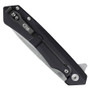 Case Black Milled Anodized Aluminum Kinzua Flipper Knife, Stonewash Drop Point Blade, Clip View