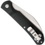 Bear & Son Black G10 Slip Joint Knife, Stonewash Wharncliffe Blade, Clip View