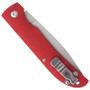 Bear & Son Red G10 Slip Joint Knife, Stonewash Drop Point Blade, Clip View
