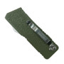 Lightning OD Green Fireball OTF Automatic Knife, Satin Tanto Blade, Clip View