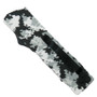 Lightning White DigiCamo OTF Automatic Knife, Black Tanto Blade, Clip View