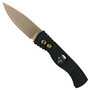 Pro-Tech TR-2 Tactical Response 2 Black Aluminum Bruce Shaw Skull Auto Knife, Rose Gold Spear Point Blade